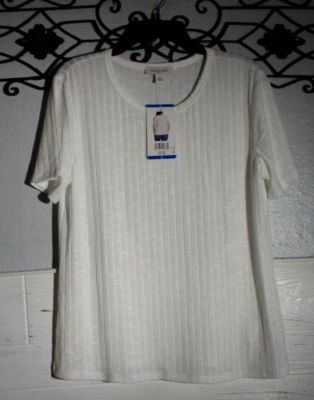 Top para mujer America vintage talla L manga corta blanco cuello redondo Foto 1 de 4