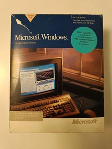 Microsoft Windows 3.0 Boxed *RARE & Vintage* English (discs dated 24/07/1990) - Afbeelding 1 van 5