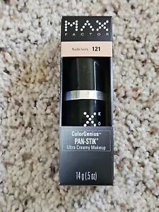 VTG New In Box Max Factor Color Genius Pan-Stik Nude Ivory 121 Ultra Creamy .5oz - Picture 1 of 6