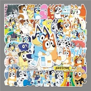10pcs Bluey Inspired Stickers Dog Cartoon Bingo - Picture 1 of 3
