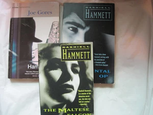 Lot of 3~Dashiell Hammett Mystery Novels~Maltese Falcon Joe Gores Op~LBDSB - Foto 1 di 5