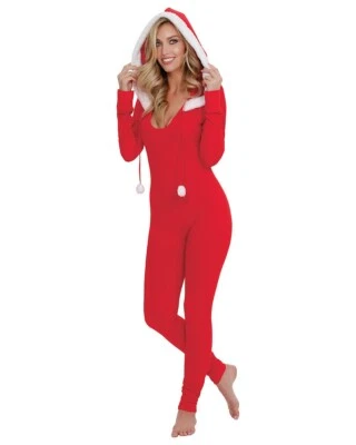 Nuevo Para Mujer Navidad Papá Noel Mono Completo Body Navidad Disfraz Talla Grande Foto 1 de 3