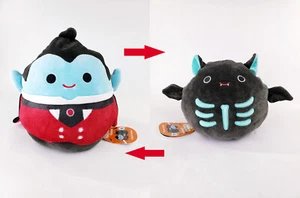 Flip A Mallows Virgil & Hawley Plüsch Vampir Fledermaus von Squishmallows schwarz rot weich - Bild 1 von 20