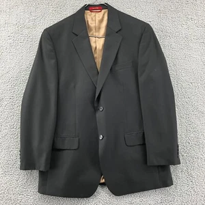 Izod Blazer Mens 42R Black 2 Button Sport Coat Jacket Polyester/Rayon Blend - Picture 1 of 13