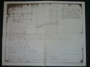 BOCETO DE UNA MÁQUINA DE VAPOR DE LOCOMOTORA, ICÓNICA HISTORIA FERROVIARIA, RECUERDO (21) - Imagen 1 de 11