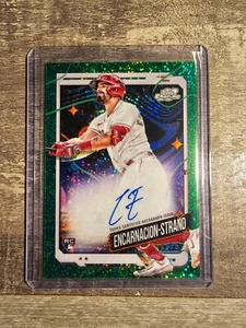 2024 Topps Chrome Cosmic Christian Encarnacion-Strand Auto Green Space Dust /75 - Bild 1 von 3