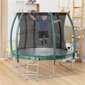 Outdoor Trampoline 6FT 8FT 10FT 12FT 14FT with Safety Enclosure Net and Ladder - Picture 1 of 17