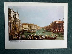 Venice, Regatta on the Grand Canal, Vintage Colour Print,Picture - Picture 1 of 2