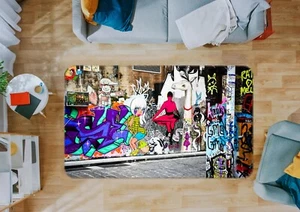 Alfombra antideslizante pintada en 3D niña 017 alfombra de habitación elegante foto alfombra coco - Imagen 1 de 4