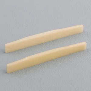 2pcs Unbleached Compensated Guitar Bone Saddle for 6 String Martin Folk Guitars - Bild 1 von 6
