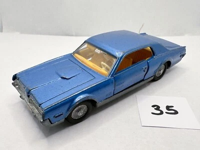 RARE VINTAGE DINKY TOYS 174 FORD MERCURY COUGAR DIECAST MODEL CAR 1969 BLUE VGC - Image 1 of 4