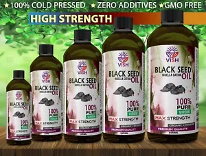 RAW Black Seed Oil MAX STRENGTH 100% VIRGIN COLD PRESSED Nigella Sativa Cumin UK - Picture 1 of 6