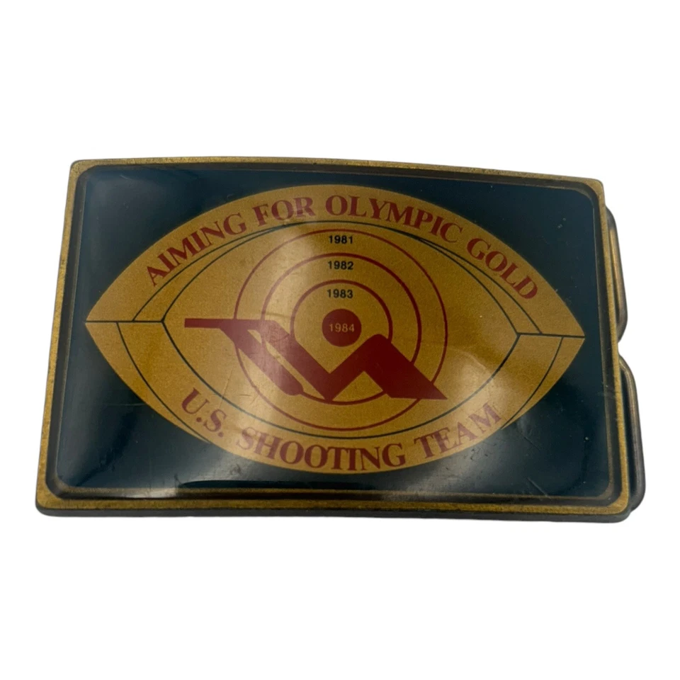 De colección apuntando al oro olímpico EE. UU. Hebilla de cinturón Shooting Team 1981-1984 Foto 1 de 4