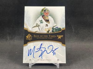 2007-08 UD SP AUTHENTIC MARTY TURCO ST-MT SIGN OF THE TIMES AUTO DALLAS STARS