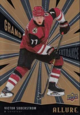 2020-21 UD Allure Grand Entrance Victor Soderstrom Arizona Coyotes #GE-14 - Image 1 of 2