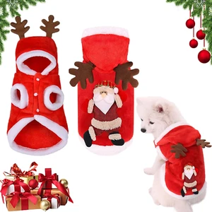 Haustier Weihnachtskostüm,Hundekostüme Weihnachten,Hunde Weihnachtskostüm,Katzen - Bild 1 von 7