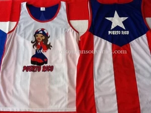 Puerto Rico Boricua Flag Girl Toddlers & Kids Tank Top Excellent Fabric Jersey - Picture 1 of 1