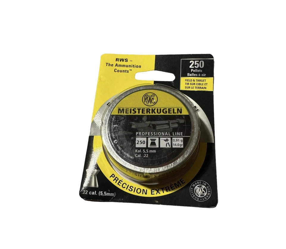 RWS 250 Count MEISTERBALL PRO Wadcutter 5,5 mm calibre .22 pellets Foto 1 de 1