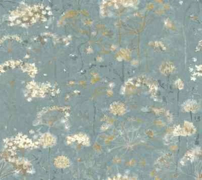 Candice Olson Botanical Dreams Fantasy Wallpaper - Blue 27 IN x 27 FT - Image 1 of 3
