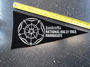 Lambretta National Rally Harrogate 1963 Flagstaff Banner Pennant flyer - Picture 1 of 2