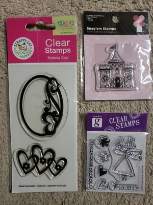 Mini estampillas transparentes surtido aleatorio de princesas/niñas pequeñas  Foto 1 de 4