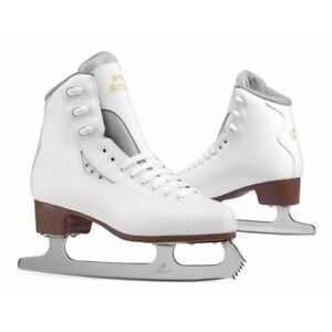 Graf Bolero Crystal Figure Skates White Ice Skates