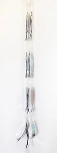 STRIP MYLAR TEASER Replacement 3-Strip '5 Fish' Baitfish Snap Swivel - Blue - Picture 1 of 2