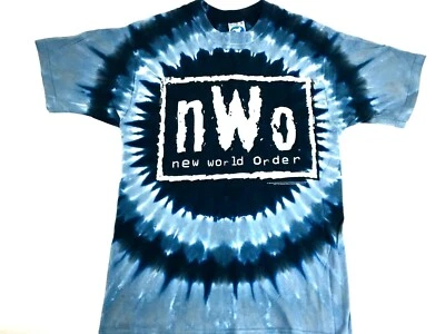 Camisa de luta livre vintage New World Order NWO corante azul líquido 1998 nova com etiquetas M - Imagem 1 de 4