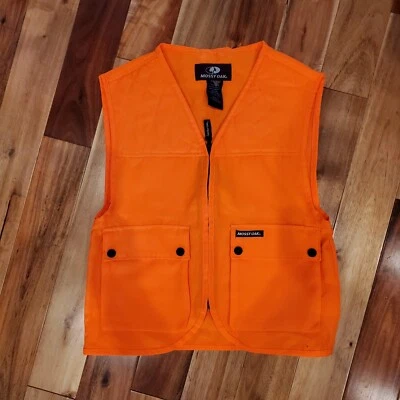 Youth Hunting Safety Vest Mossy Oak Blaze Orange Padded Shoulders (XL 14-16) - Image 1 of 4