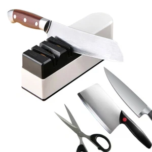 Portable Electric Knife Sharpener Professional Kitchen Sharpening Stone Grinder - Picture 1 of 11
