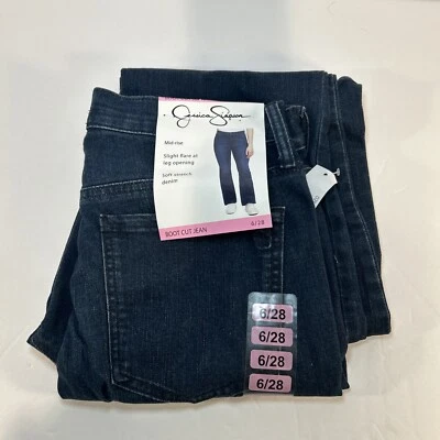 Pantalones de mezclilla elásticos de tiro medio Jessica Simpson para mujer talla 6/28 nuevos con etiquetas Foto 1 de 4