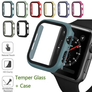 Watch Case Cover Screen Protector For Apple iWatch Ultra 8 7 6 SE Tempered Glass - Picture 1 of 19