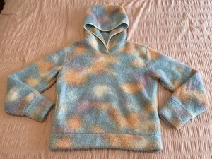 Athleta Girl So Snug Sherpa Hoodie Pockets Size 8-10 - Picture 1 of 8