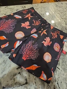 Neue Herren Surf Society Badehose, Gr. Large schwarz mit Korallenschalen usw. Neu mit Etikett - Bild 1 von 12