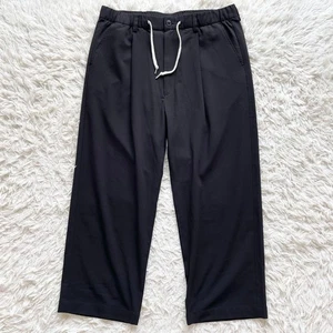 Pantalones anchos elásticos BEAMS HEART 23SS con cordón negros para hombre talla L - Imagen 1 de 7