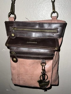 Chala Gemini Womens Convertible Crossbody Purse Tan And Brown Bird KeyChain - Picture 1 of 7