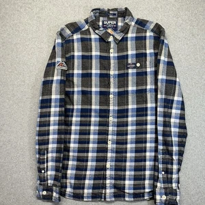Superdry Durable Outdoor JPN Franela Hombre’s 2XL Azul Gris Cuadros - Imagen 1 de 22