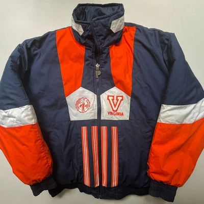 Virginia Cavaliers Jacket Men L Puffer Reversible 90s Pro Player NO HOOD Vtg - Image 1 of 4