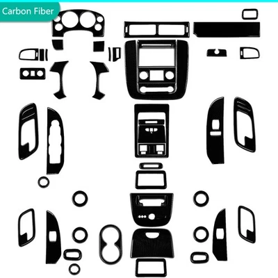 68Pcs Gloss Piano Black Full Interior Trim Kits For Silverado/Tahoe/Sierra 07-13 - Изображение 1 из 4