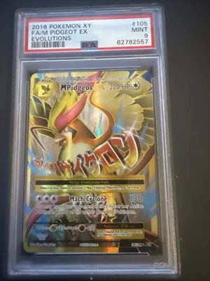 2016 Pokémon XY Evolutions #105/108 FA M Pidgeot EX - PSA 9 MINT - Image 1 of 2