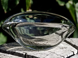 VINTAGE Fostoria Ashtray  Contour Clear 1950's Mid Century Modern Made in USA - Picture 1 of 6