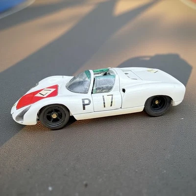 Custom Märklin White Porsche 910 1:43 Vintage White Metal #17 Needs Repair - Image 1 of 4