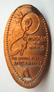 DER LEBENDE PLANET AQUARIUM Utah - Murray der Oktopus -- länglicher Zinkpfennig - Bild 1 von 1