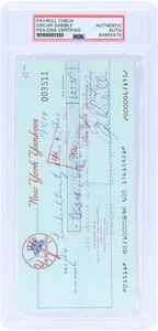 Oscar Gamble New York Yankees Signed Check from November 19, 1984 - PSA 84855570 - Picture 1 of 2