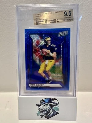 2019 Panini National Convention VIP Party Tom Brady Blue #74 BGS 9.5 - Image 1 of 2