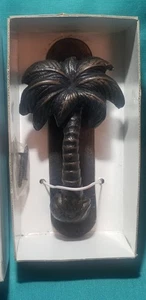 Palme Türklopfer Palmetto Baum braun Gusseisen Metall NEU IM KARTON - Bild 1 von 3