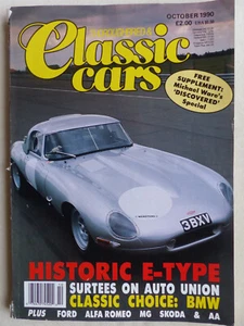 Classic Cars UK-Magazin 10/1990 - Jaguar E-Type BMW 3.0 CS Ford Consul Aston - Bild 1 von 4