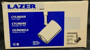 Lazer Track Lighting By Halo Cylinder Lamp Holder LZR308MB Black - Picture 1 of 2
