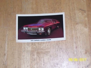 1973 Caprice classic Coupe ORIGINAL Factory Postcard - Picture 1 of 2