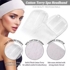 6 Stück Baumwolle Frottee Spa Gesicht Stirnbänder Haar Wickel Handtuch für Frauen Werkzeuge AH1003x6 - Bild 1 von 9